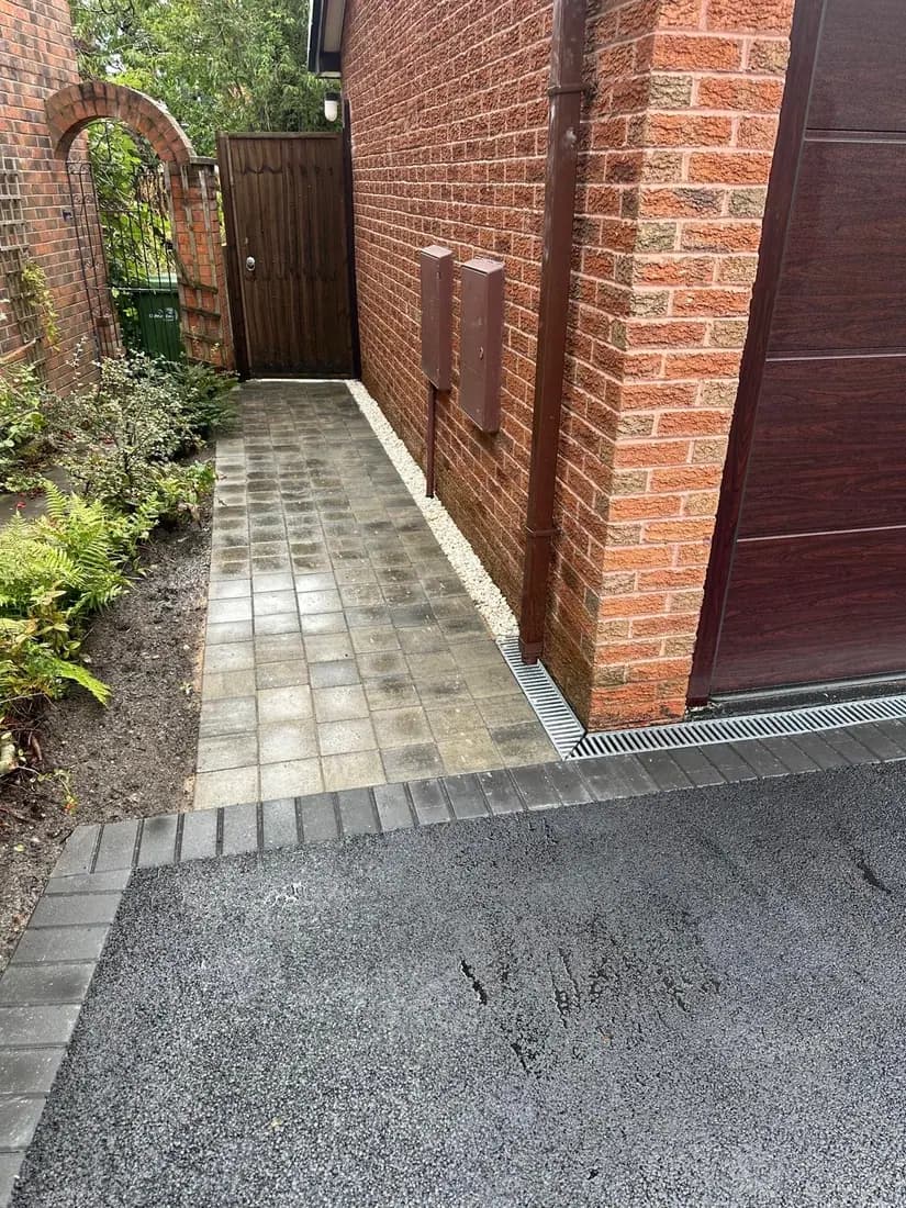 Finished block paving driveways project