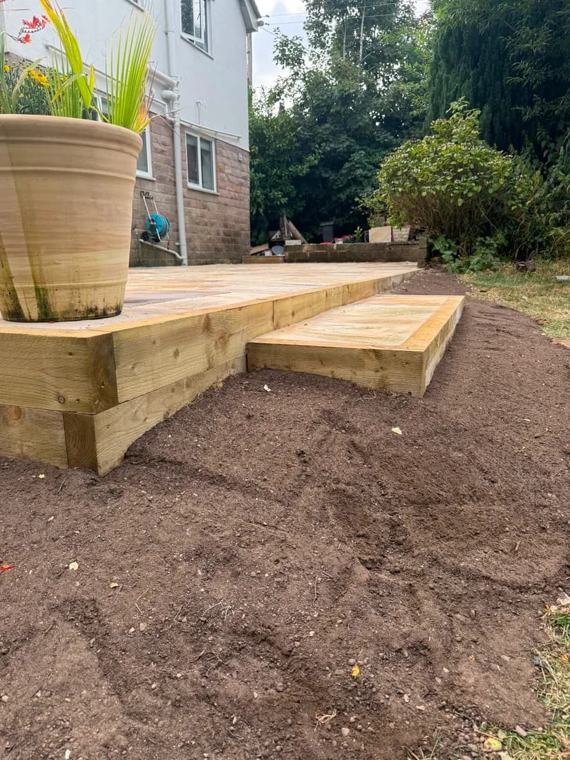 Finished lawns & raised beds project